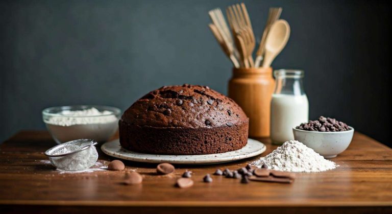 1 seul bol et 5 minutes pour mélanger la pâte de ce gâteau aux pépites de chocolat ultra-moelleux