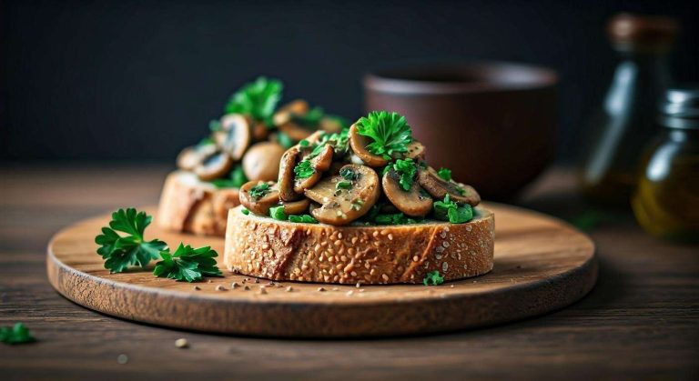 Un apéro d'automne prêt en 10 minutes ? Ces toasts de champignons persillade sur pain de campagne sont parfaits