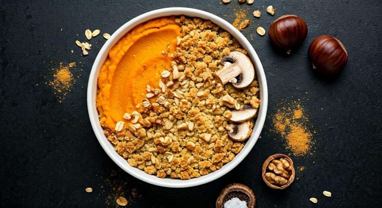 « Cette recette de crumble de légumes d'automne est mon plat végétarien préféré, c'est un délice croustillant »