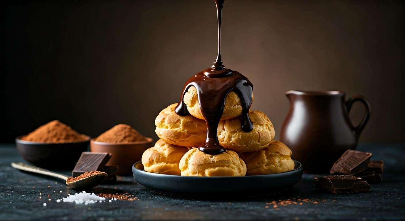 Le secret d'une sauce au chocolat pour profiteroles qui reste bien nappante et brillante