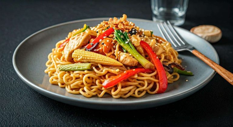 Un dîner en 20 minutes ? Ce wok de nouilles aux légumes et au poulet est parfait