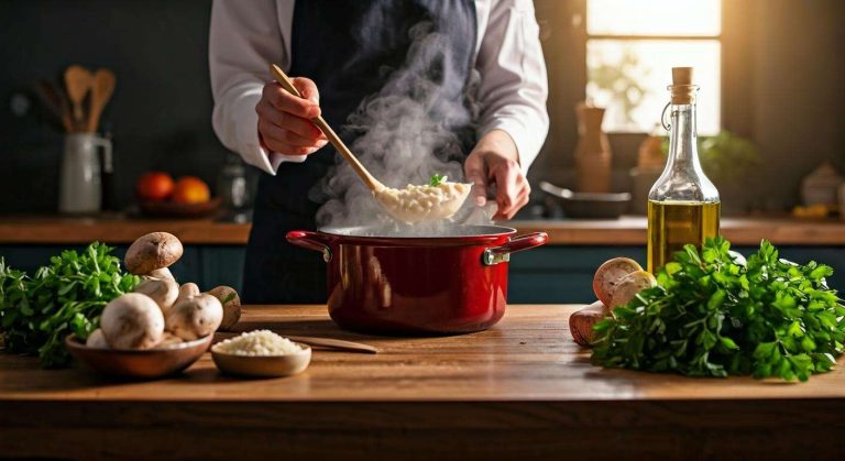 Le secret d'un bon "risotto", c'est un bouillon de qualité et beaucoup d'amour