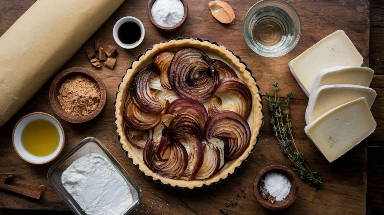 « J&rsquo;ai fait cette recette de tarte aux oignons caramélisés et au chèvre, c&rsquo;est la meilleure tarte salée que j&rsquo;ai jamais faite »