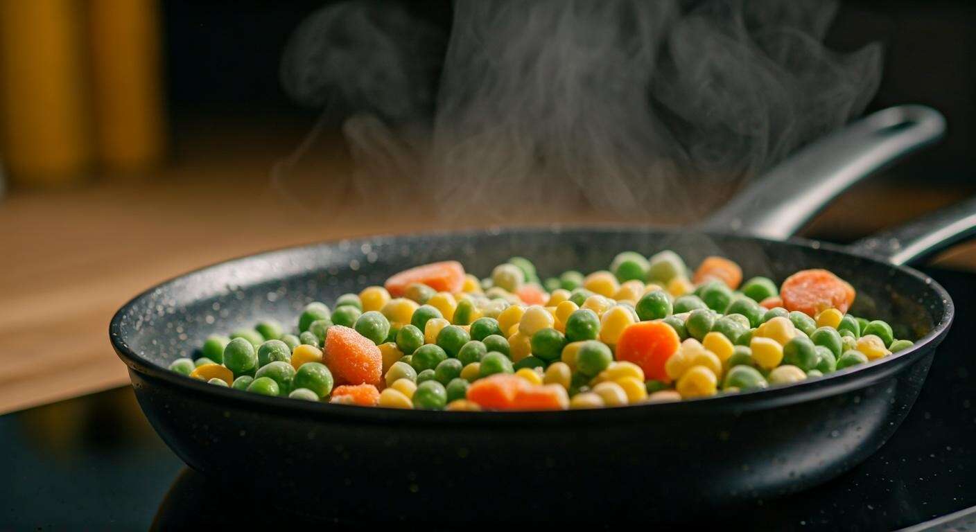 L'erreur de ne pas égoutter les légumes surgelés avant de les cuisiner, ce qui les rend gorgés d'eau