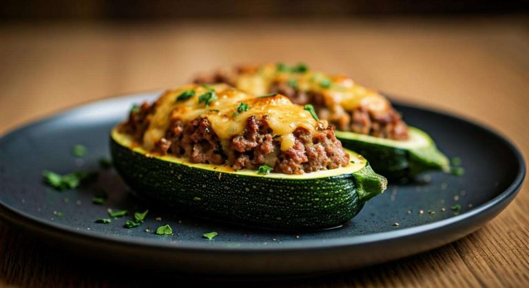 Courgettes Farcies à la Viande Hachée et Herbes
