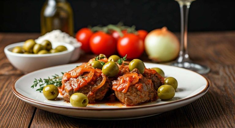 Sauté de veau aux olives vertes : recette savoureuse et facile