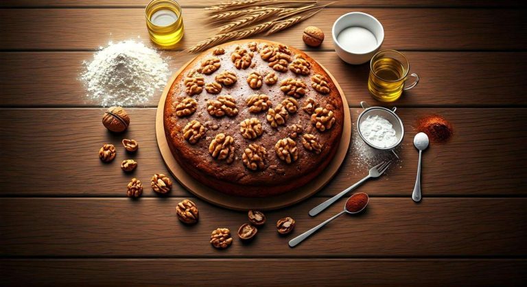 Gâteau aux noix : recette savoureuse et facile