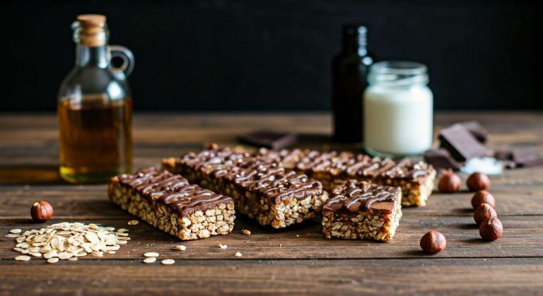 Barres de céréales aux flocons d'avoine et chocolat au lait : recette gourmande