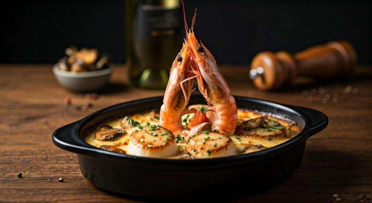 Cassolette de Saint-Jacques, crevettes et Champignons : recette Gourmande