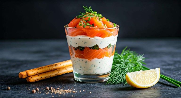 Verrine de saumon au Boursin : recette facile et gourmande
