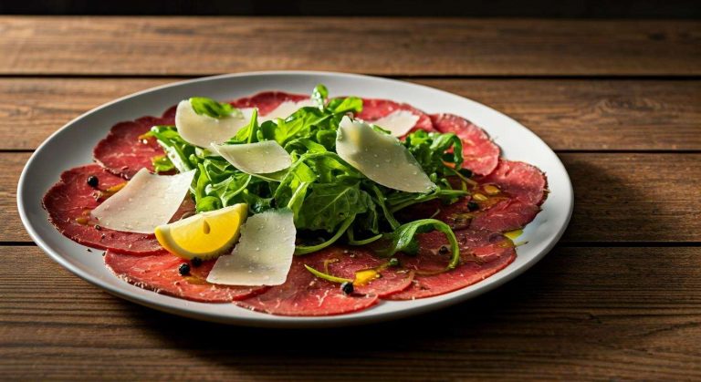 Carpaccio de boeuf au parmesan et roquette : recette savoureuse