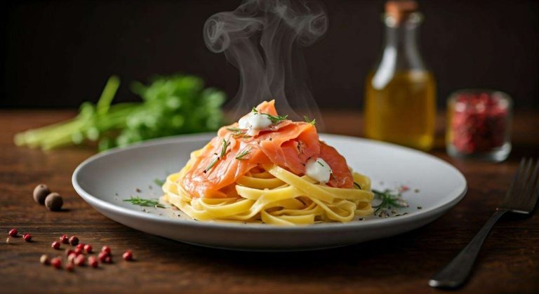 Recette de tagliatelles au saumon et crème
