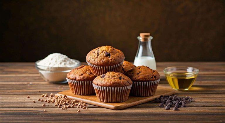 Muffins aux pépites de chocolat sans œuf : recette moelleuse et simple