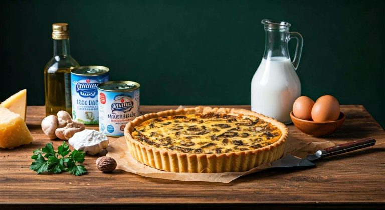 Quiche au poulet et champignons : recette savoureuse et simple