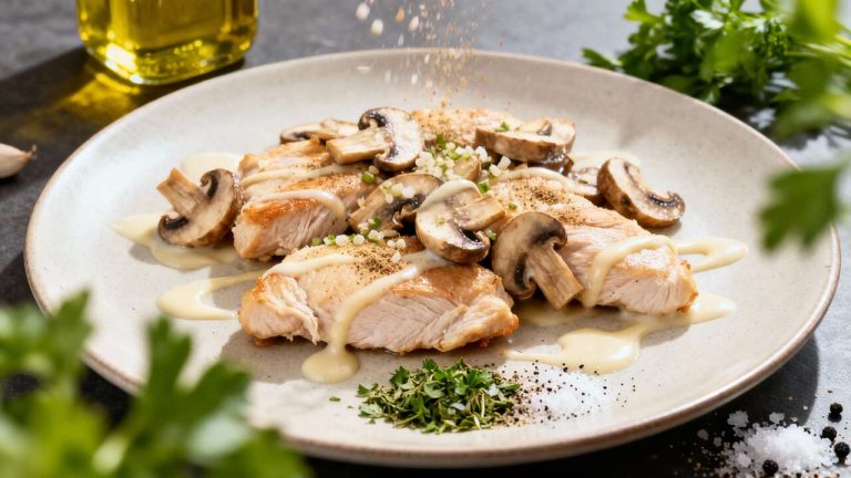 Escalopes de dinde minceur aux champignons : recette légère et savoureuse