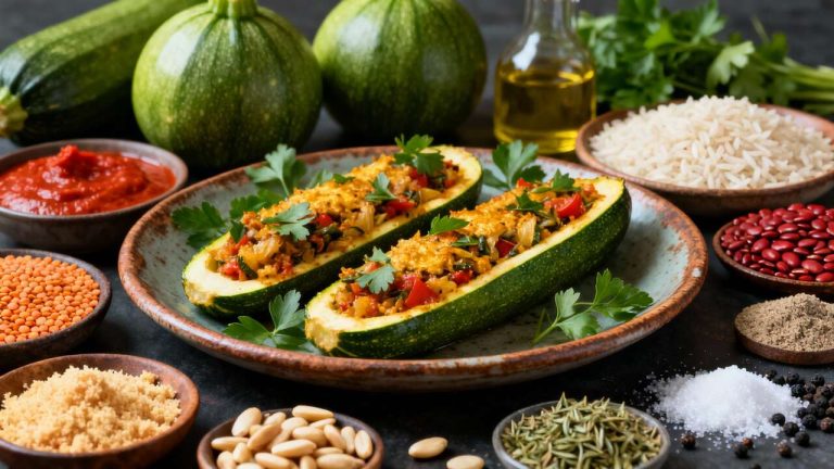 Recette de courgettes farcies végétariennes savoureuses
