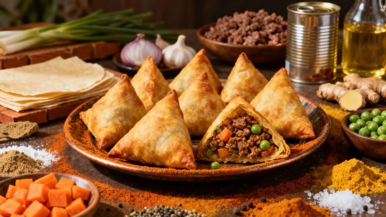 Recette Samoussas Viande Hachée et Petits Légumes