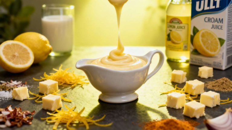Sauce crémeuse au beurre et citron : recette facile