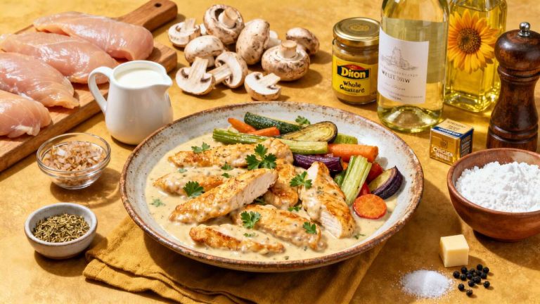 Émincé de poulet à l’ancienne : recette savoureuse et facile