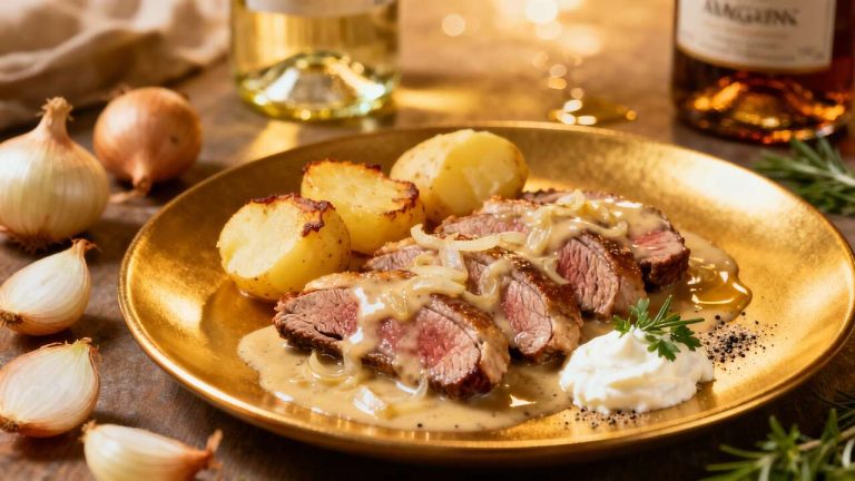 Aiguillettes de canard à la crème d’échalote : recette gourmande
