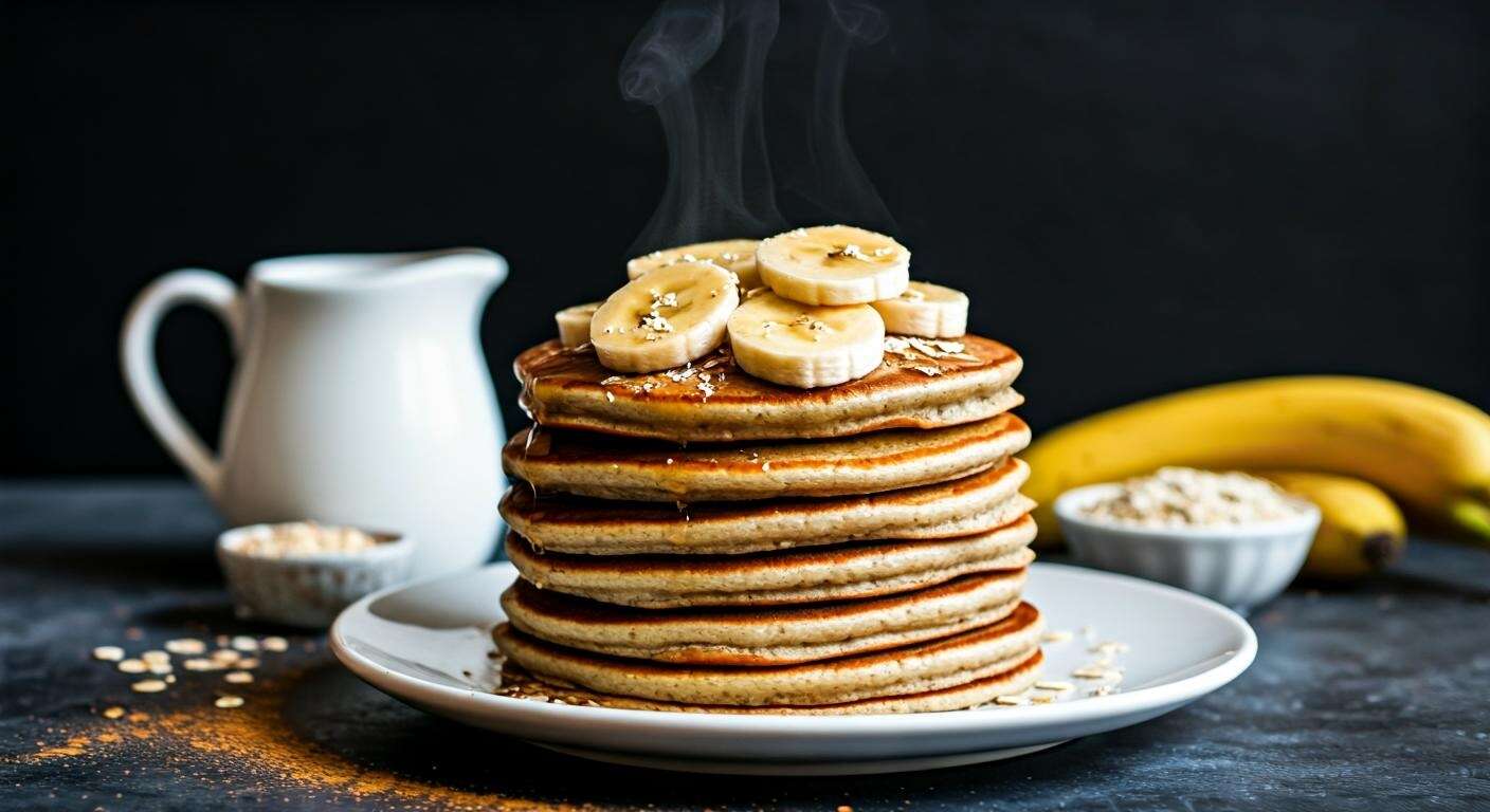 Pancakes healthy banane et flocons d'avoine : recette facile et rapide