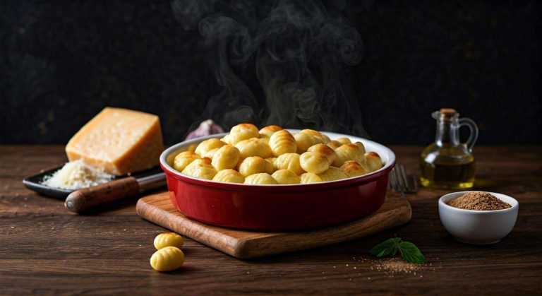 Recette Gratin de Gnocchis aux Trois Fromages