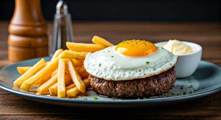Steak haché avec œuf à cheval : la recette facile et savoureuse