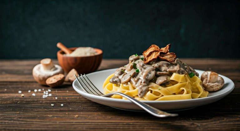 Tagliatelles aux champignons et crème fraîche : recette savoureuse