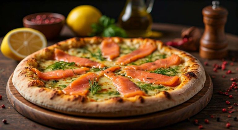 Pizza au saumon fumé et mozzarella : recette gourmande