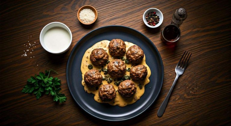 Tagliatelles aux boulettes et sauce au poivre façon Cyril Lignac