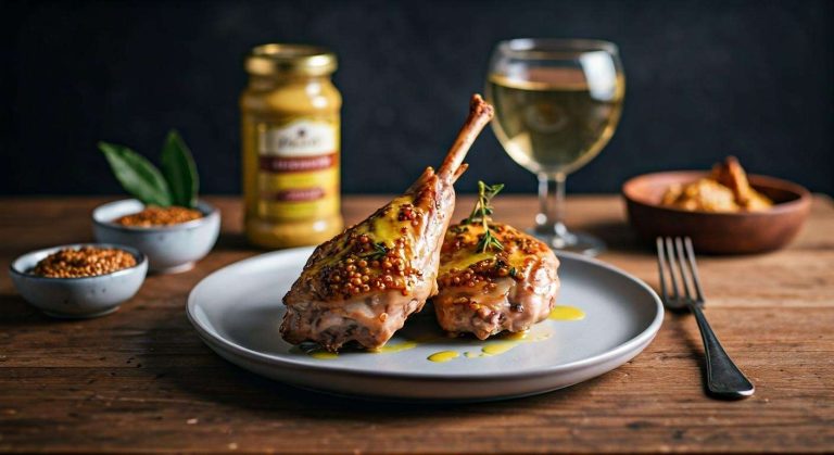 Lapin au four à la moutarde : recette savoureuse et facile