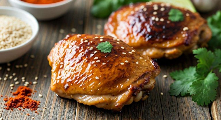 Hauts de cuisses de poulet épicés au miel