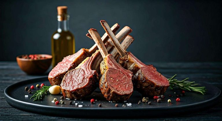 Carré d'agneau au romarin au four : recette savoureuse