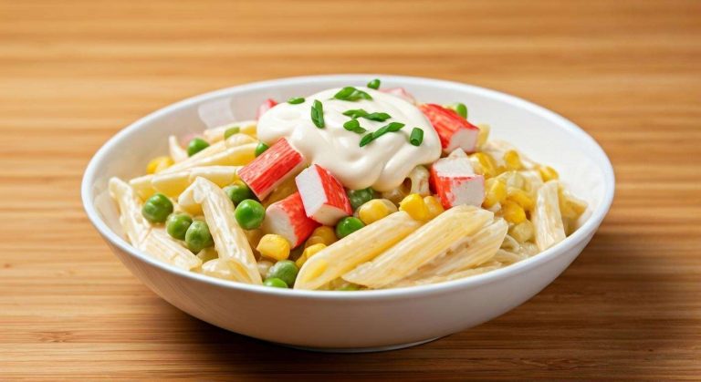 Salade de pâtes au surimi rapide : recette facile et savoureuse