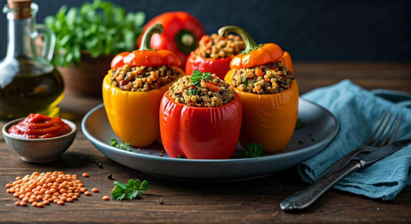 Poivrons farcis au four : recette savoureuse et facile