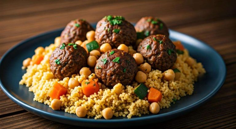 Couscous aux boulettes de viande de bœuf : la recette facile et savoureuse
