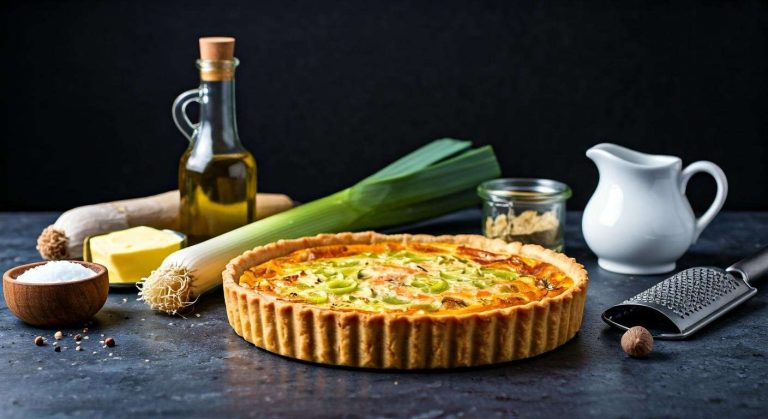 Quiche au saumon et aux poireaux : recette facile et savoureuse