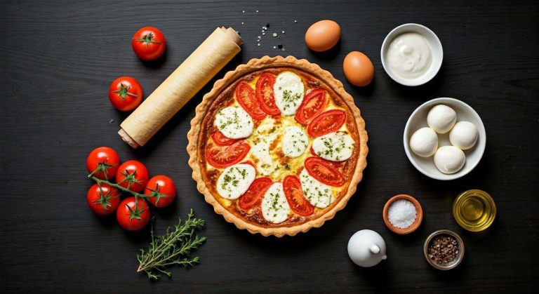 Quiche Tomates Mozzarella : recette Fondante