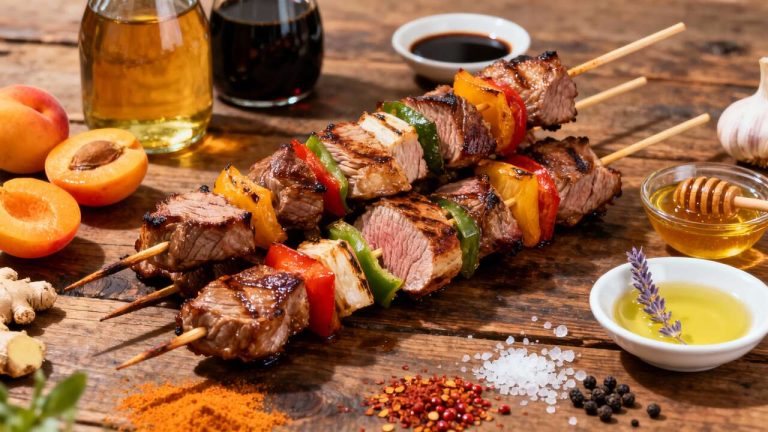 Brochettes de magret de canard : recette savoureuse et facile