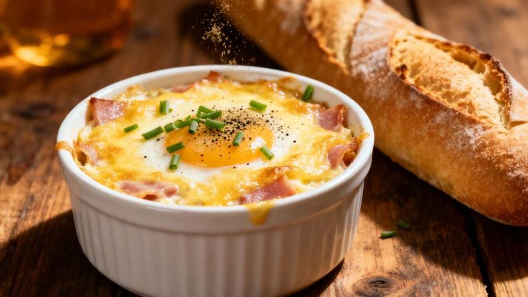 Oeuf cocotte au jambon : recette facile et rapide