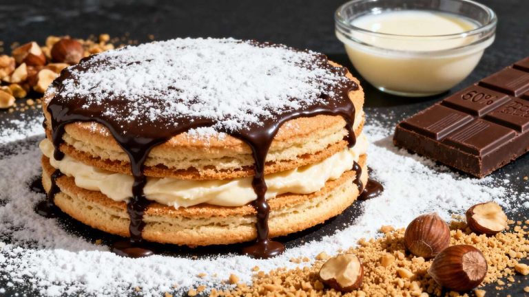 Recette de dacquoise aux noisettes de Mercotte : dessert gourmand