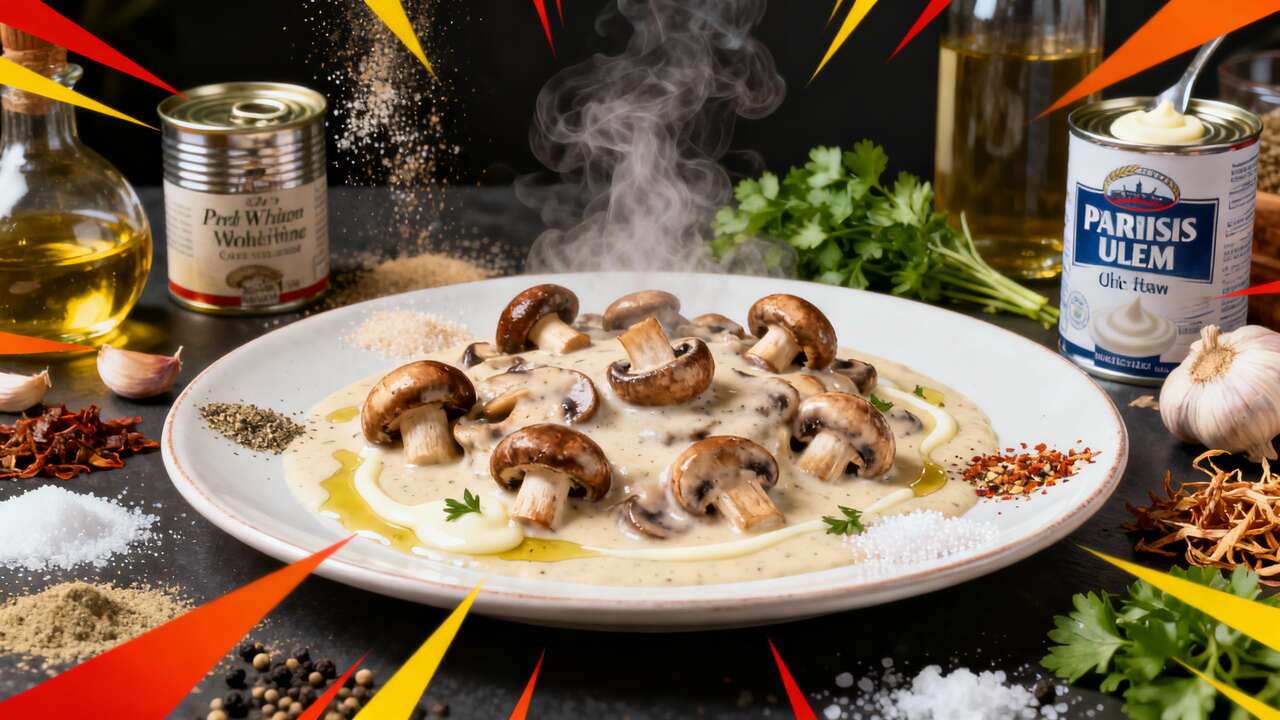 Champignons de Paris à la crème : recette facile et rapide