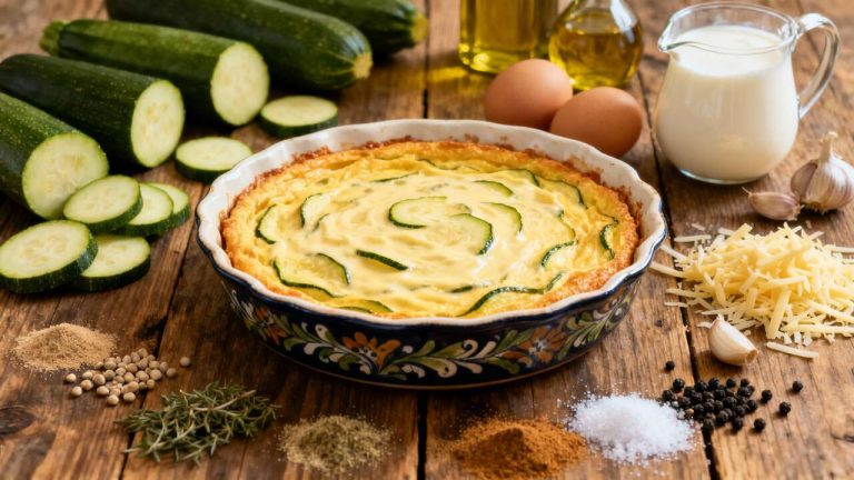 Flan de courgettes à préparer la veille : recette facile et savoureuse