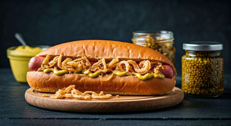 Recette de hot-dog maison aux oignons frits