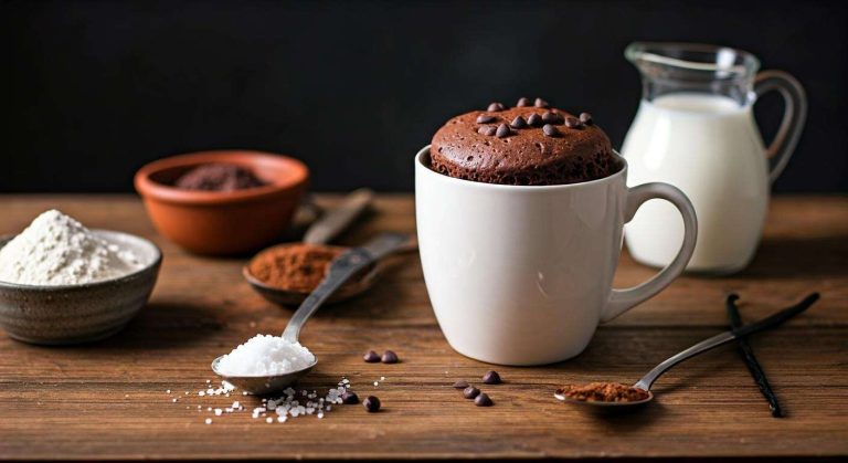 Mug Cake Chocolat sans Beurre : recette Facile et Rapide