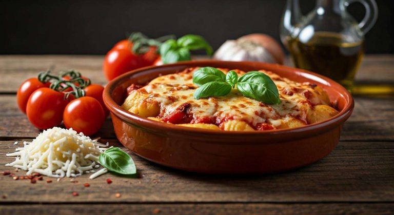 Gratin de Gnocchis à la Tomate et au Basilic