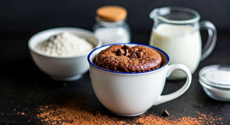 Mug cake cacao sans œuf : recette rapide et facile