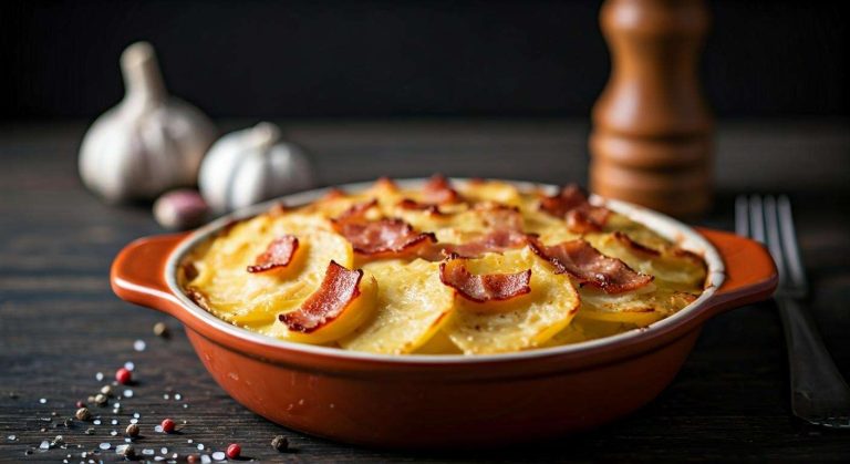 Gratin de pommes de terre aux lardons : recette savoureuse et facile