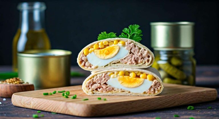 Wrap au Thon, œuf Dur et Mayonnaise : recette Facile et Rapide
