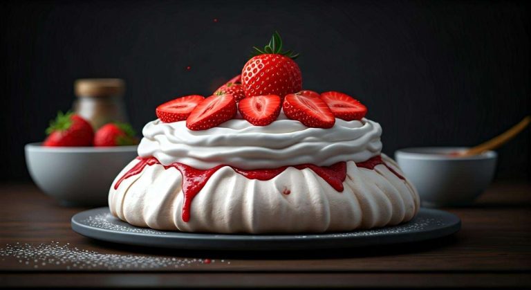 Pavlova aux Fraises : recette Gourmande et Facile